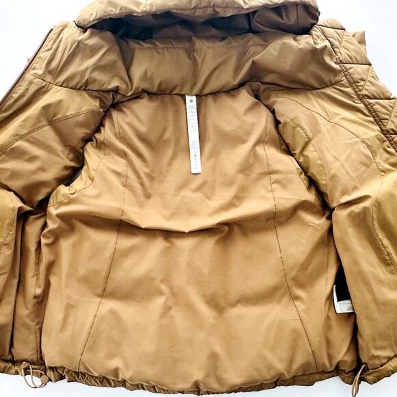 Lululemon Wunder Puff Crop Vest Bold Beige Tan Size 2 Oversized Goose Down - Picture 8 of 12
